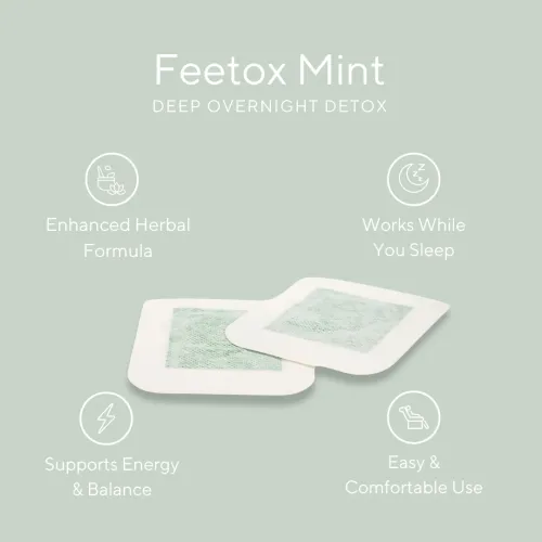 feetox detox voetpleister munt voor vermoiede en zware voeten